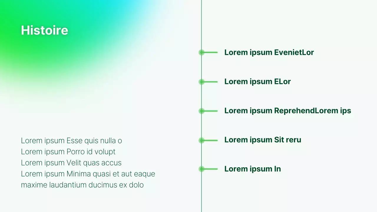 Une présentation simple du portfolio de l'instructeur en vert et bleu clair
