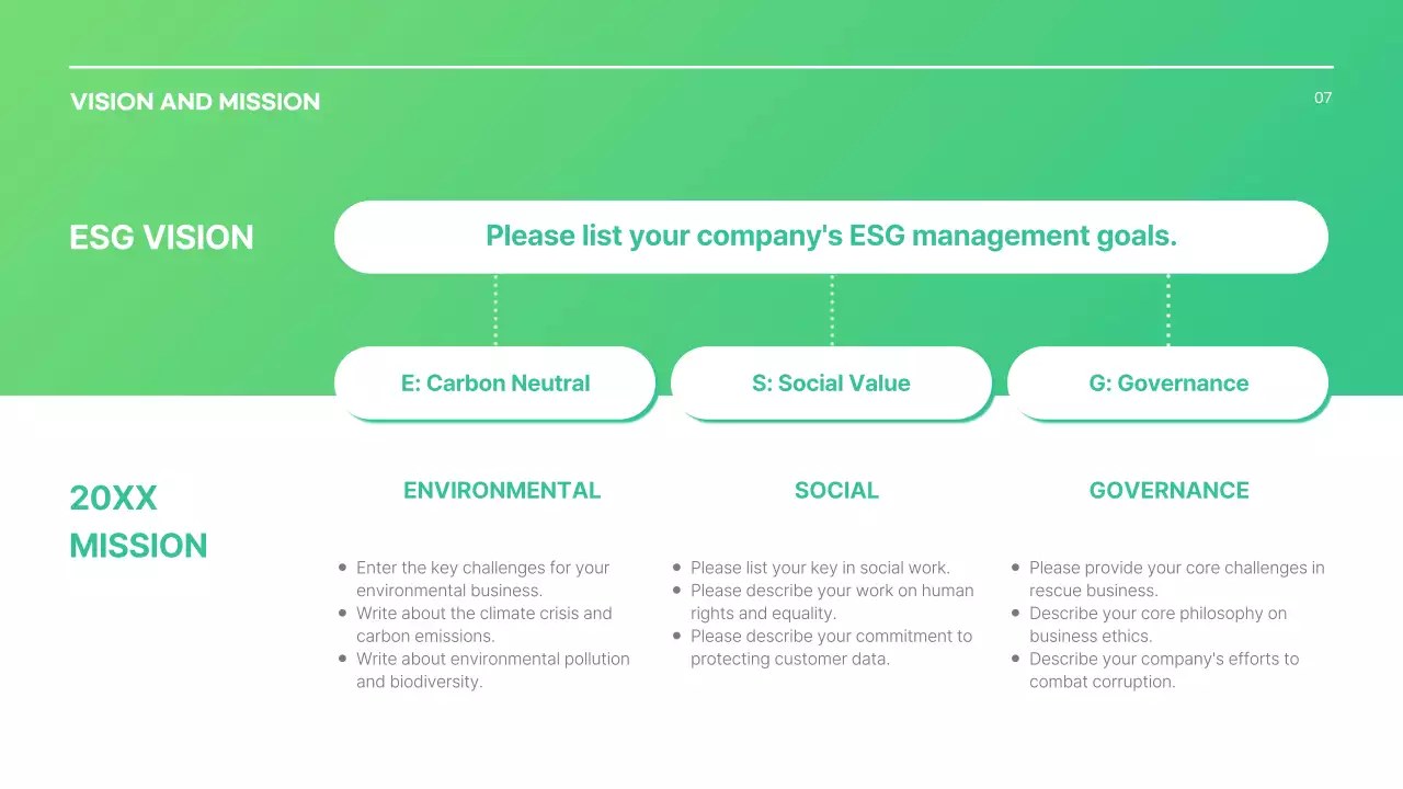 Green Modern 지속 가능성 보고서 문서 프레젠테이션
