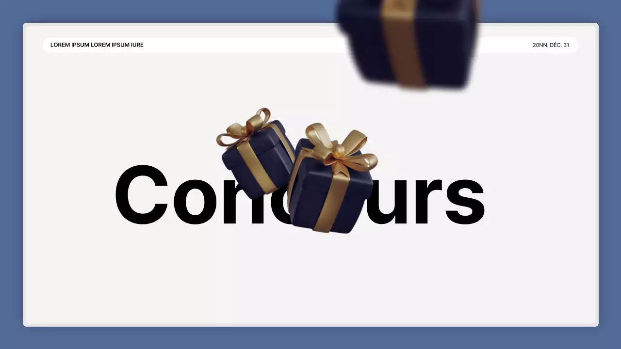 Une simple présentation de performance en bleu et blanc et un rapport sur l'événement de fin d'année