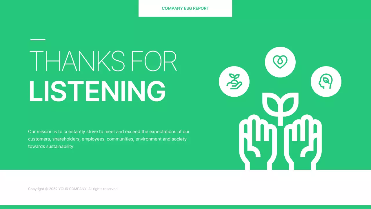 Green Minimal Business Report Document Presentation