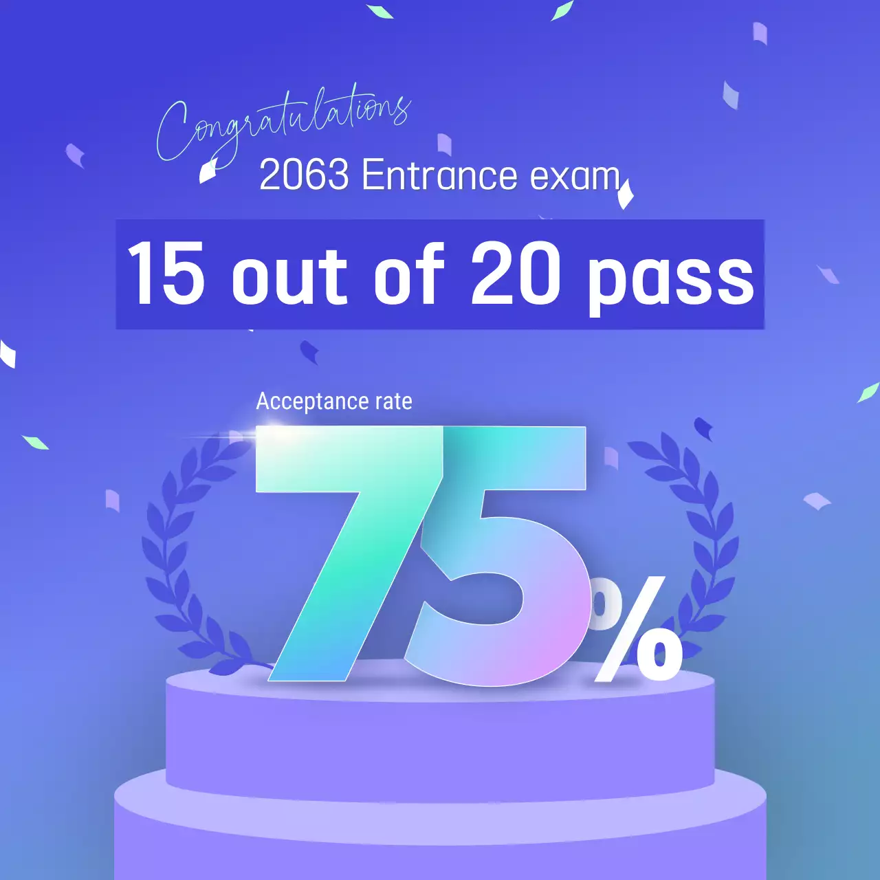 Blue Modern Exam Announcement Social Media Post