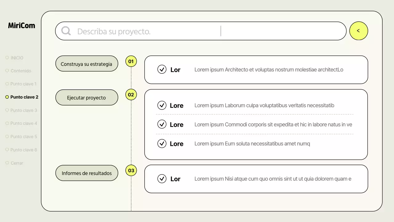 Un sencillo informe comercial en caqui y neón