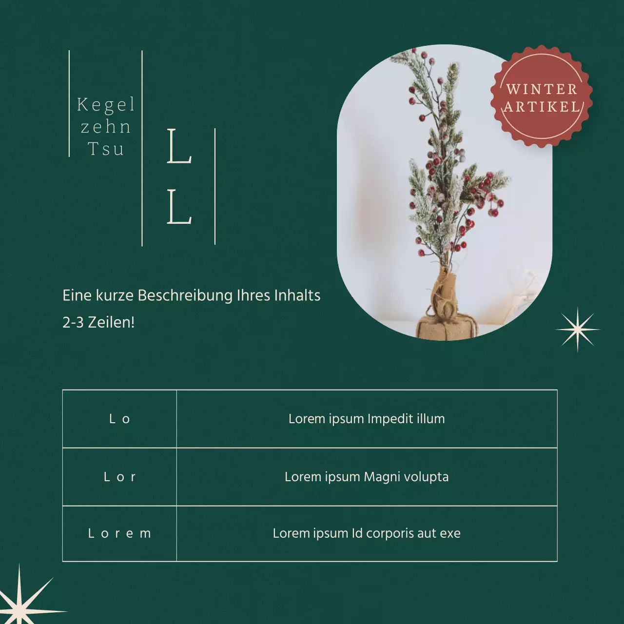 Fördern Sie einen grünen, minimalistischen Weihnachts-Feed in den sozialen Medien