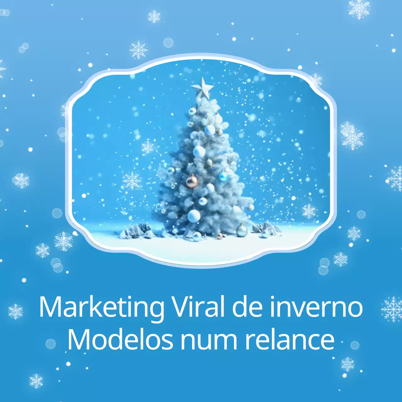 Um anúncio de marketing viral de inverno natural em azul claro