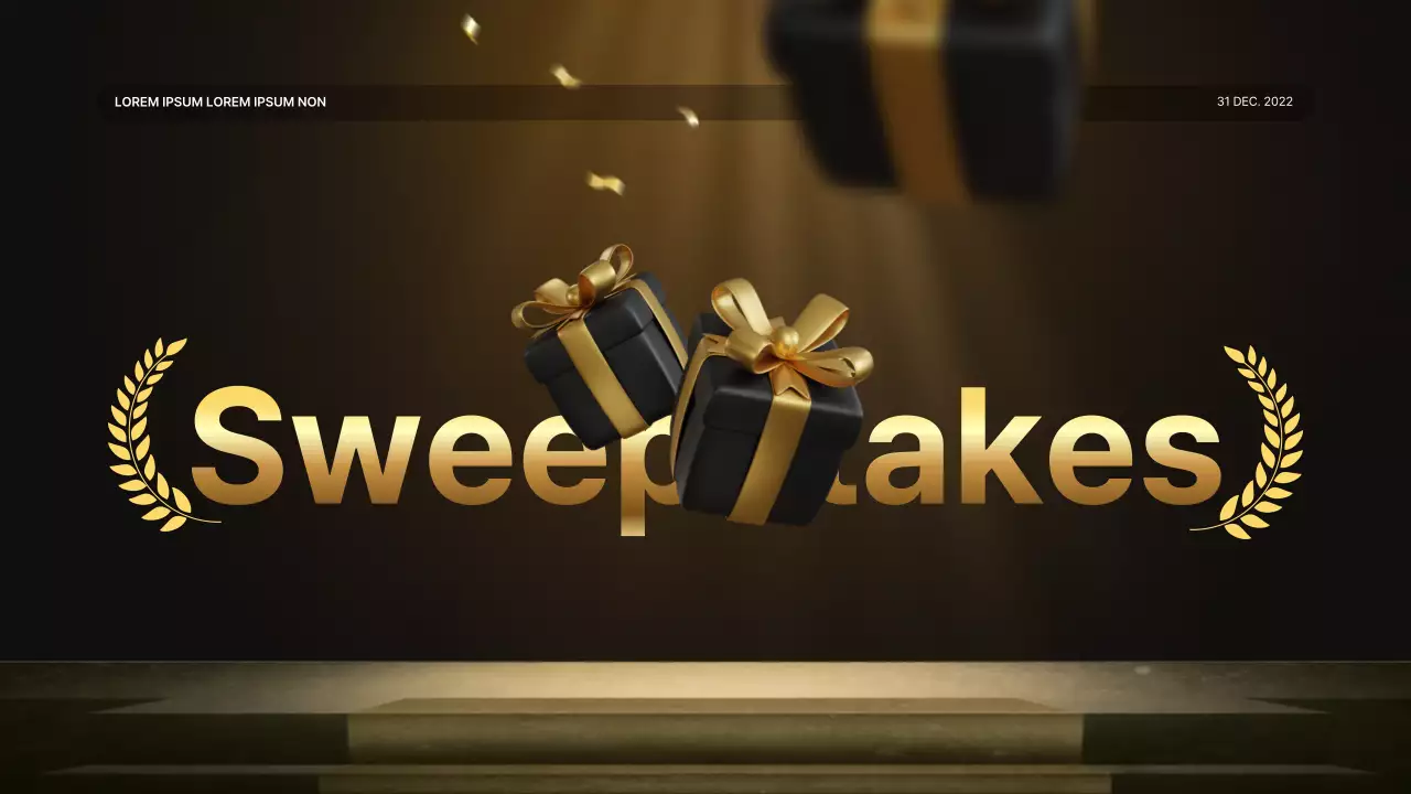 Een luxe gouden en bruine prestatiepresentatie en verslag van het eindejaarsevenement