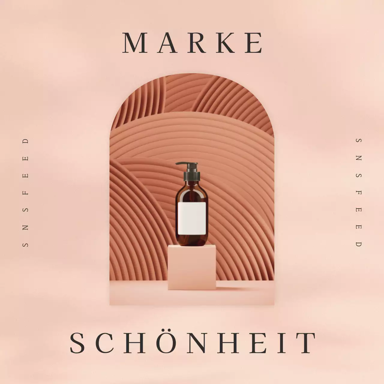 Eine einfache rosa Kosmetik-Instagram-Werbung