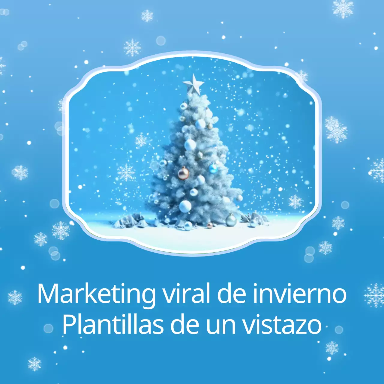 Un anuncio de marketing viral de invierno natural en azul claro