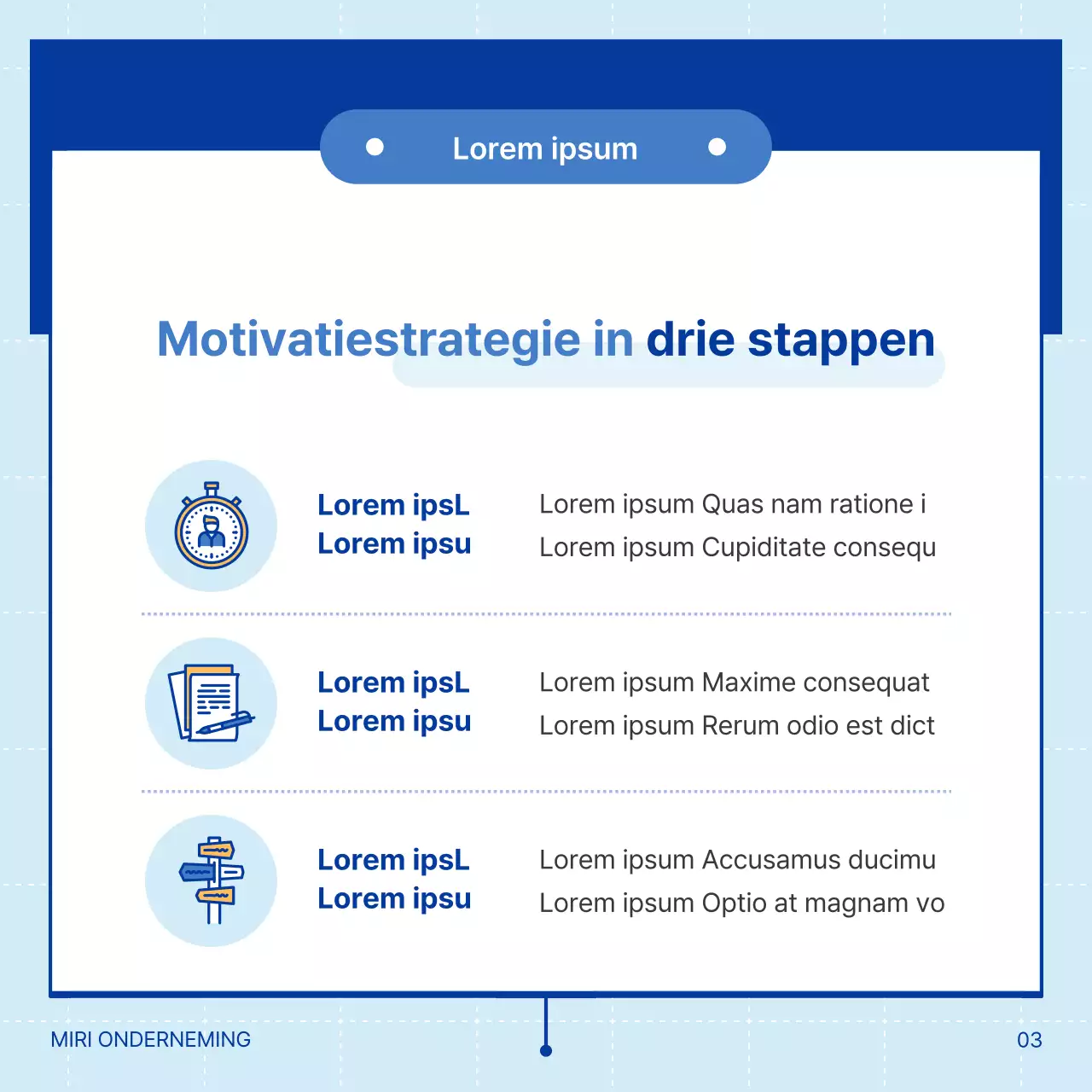 Eenvoudig blauw en lichtblauw bedrijfsopleidingsadvies illustratie