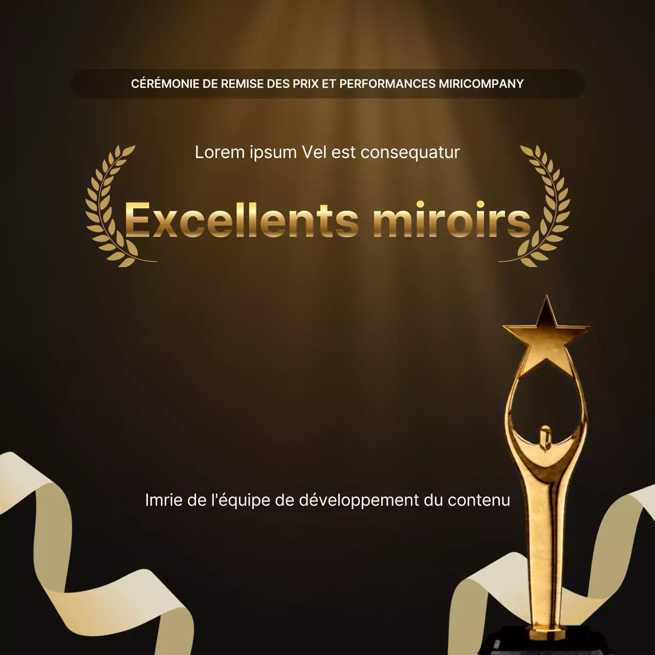 Présentations des performances de l'or et du brun de luxe et rapports sur les événements de fin d'année