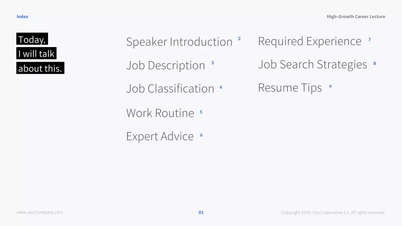 White Modern Career Lecture Presentation