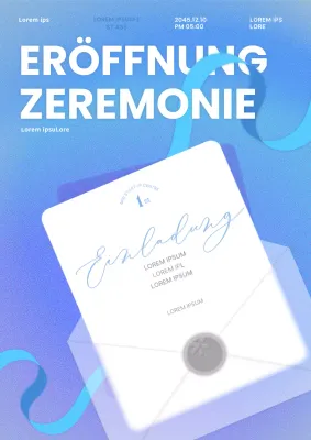 Einladung zur Eröffnung eines modernen Entrepreneurship Centers in Hellblau