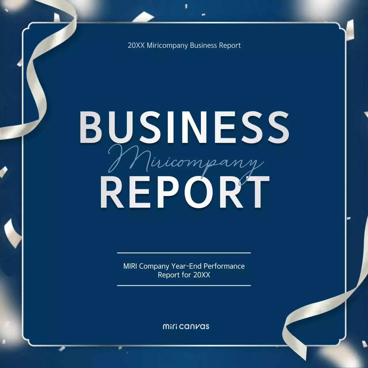Blue Elegant Business Report Instagram Carousel