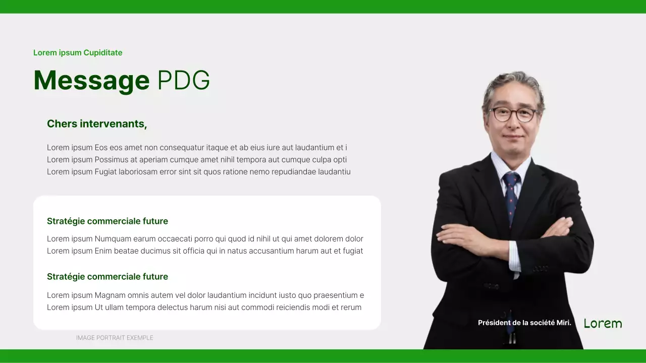 Un rapport simple sur la responsabilité sociale des entreprises en vert et gris