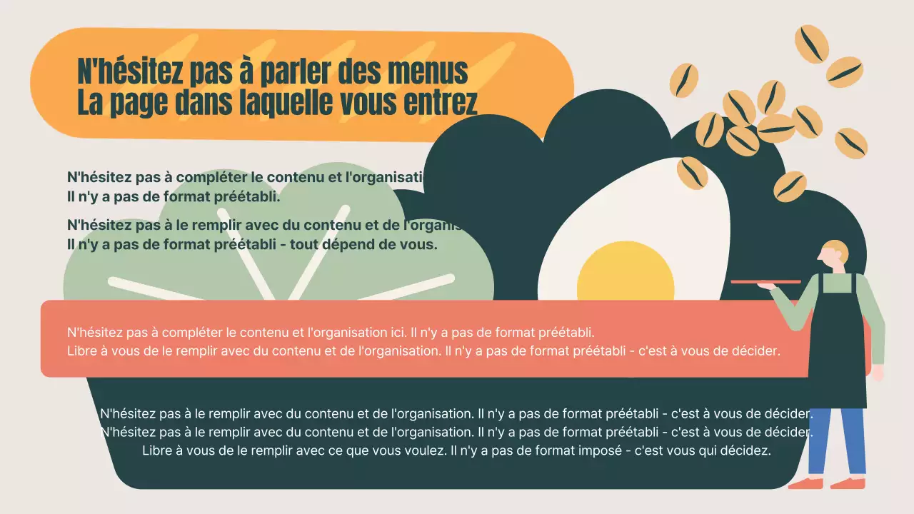 Faites la promotion de votre café avec une touche de kaki et d'orange