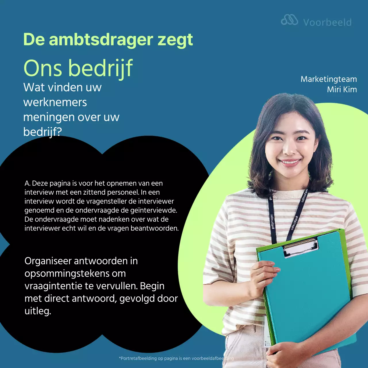 Promoot je bedrijf in fluorescerend en marineblauw.