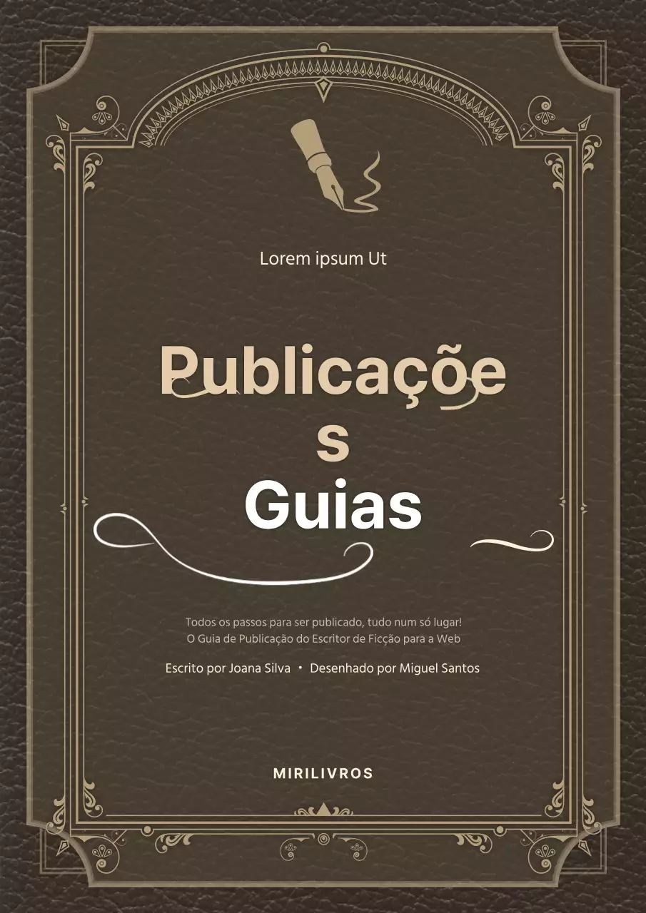 Promova o seu guia de publicação de romances na Internet, castanho e luxuoso