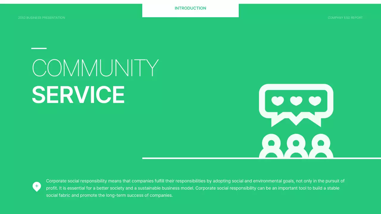 Green Minimal Business Report Document Presentation