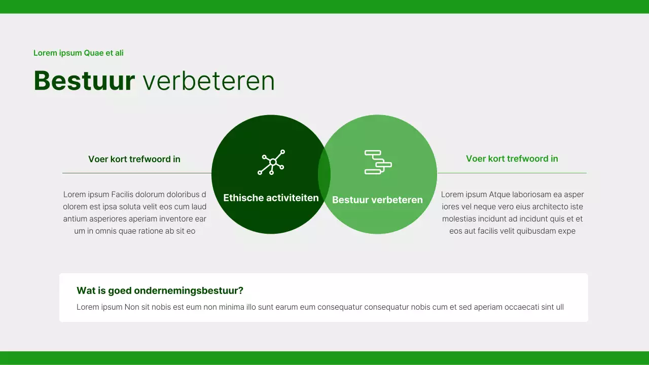 Een eenvoudig rapport over maatschappelijk verantwoord ondernemen in groen en grijs