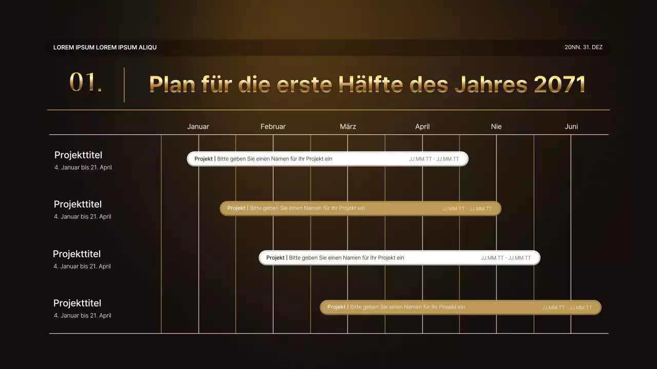 Eine luxuriöse Leistungspräsentation in Gold und Braun und ein Veranstaltungsbericht zum Jahresende