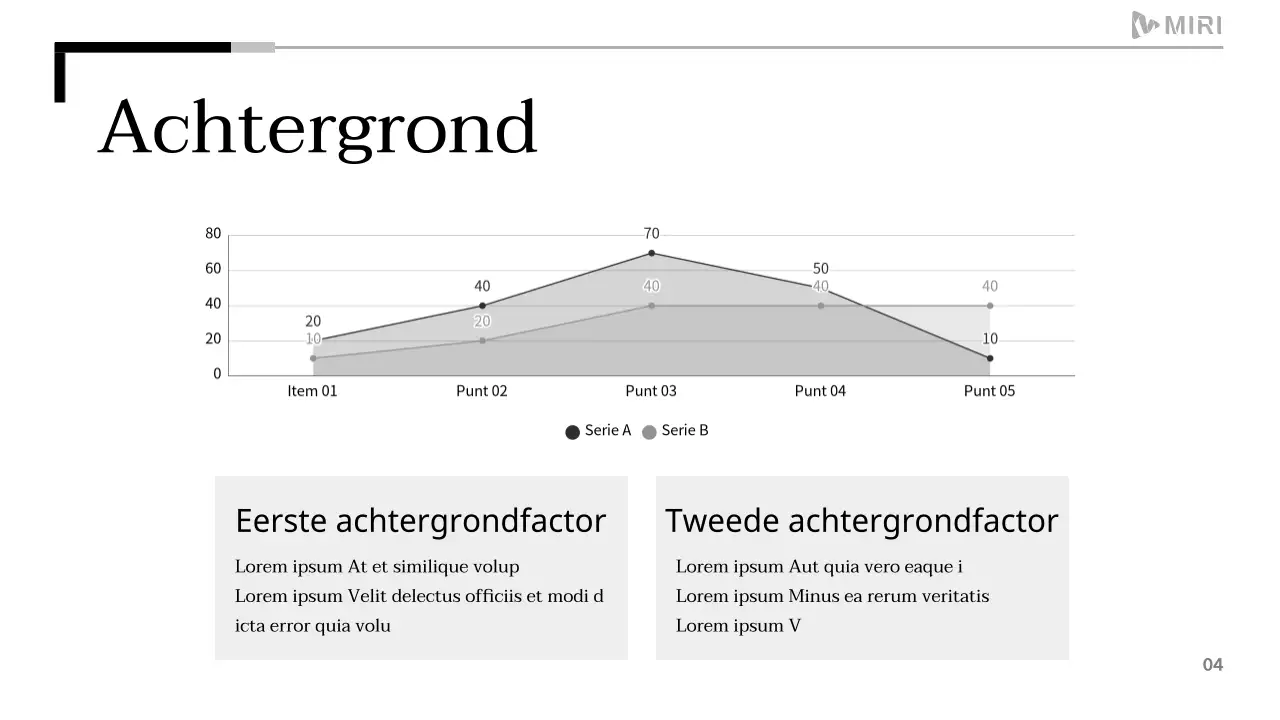 Een eenvoudig afdrukbaar rapport in zwart-wit
