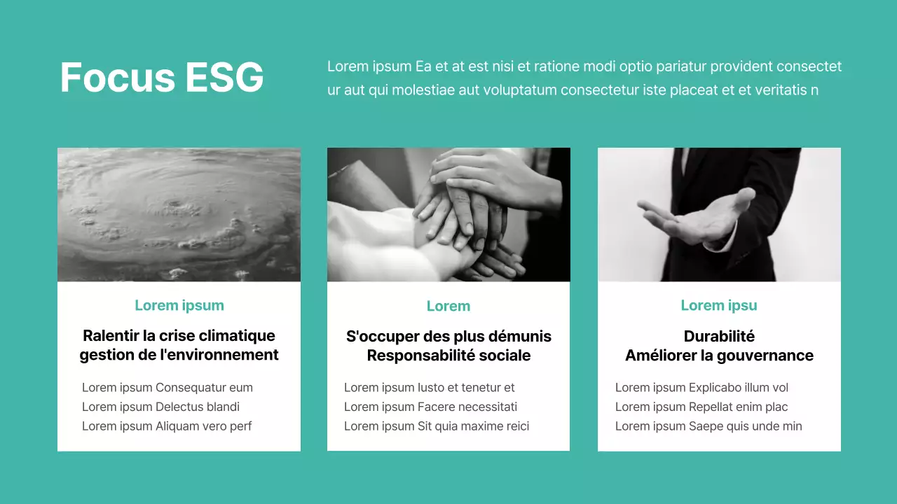 Une touche basique avec des accents de menthe Rapport ESG