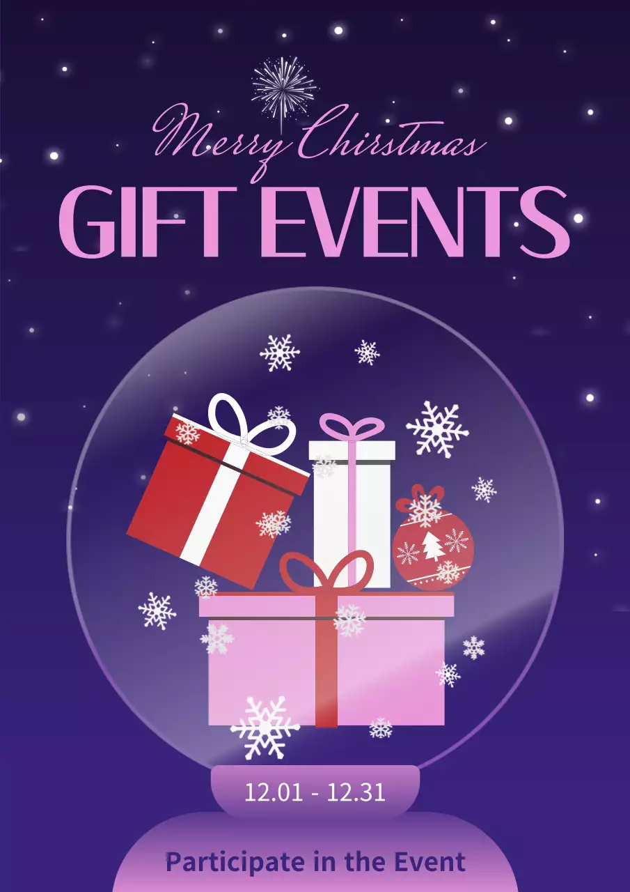 퍼플 페스티벌 크리스마스 이벤트 홍보 포스터
