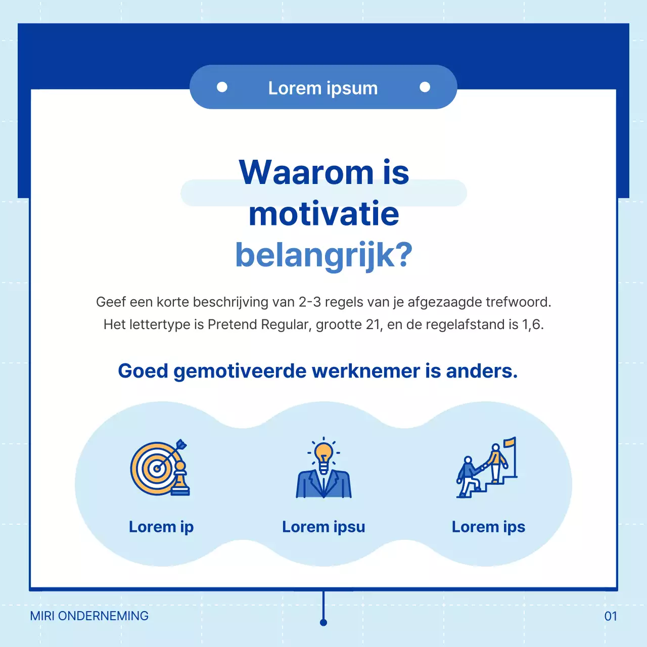 Eenvoudig blauw en lichtblauw bedrijfsopleidingsadvies illustratie
