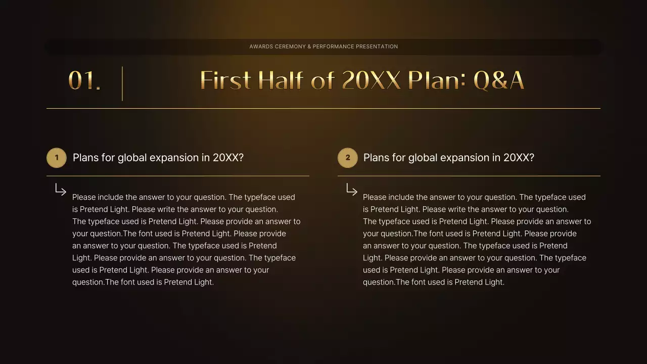 Gold Elegant Awards Presentation