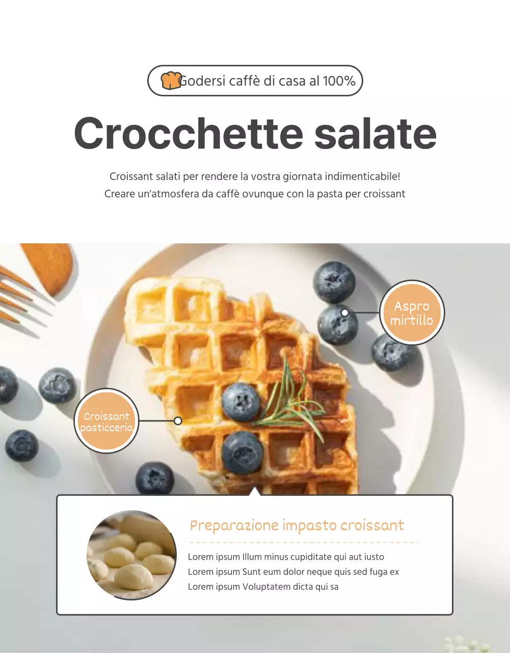 Promuovere la vendita di un colletto di base all'uncinetto arancione e beige.