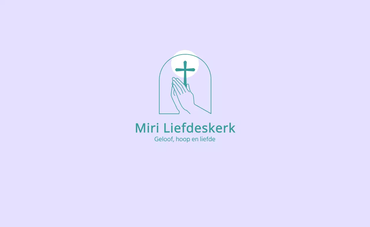 Turquoise lijn illustratie kerk logo