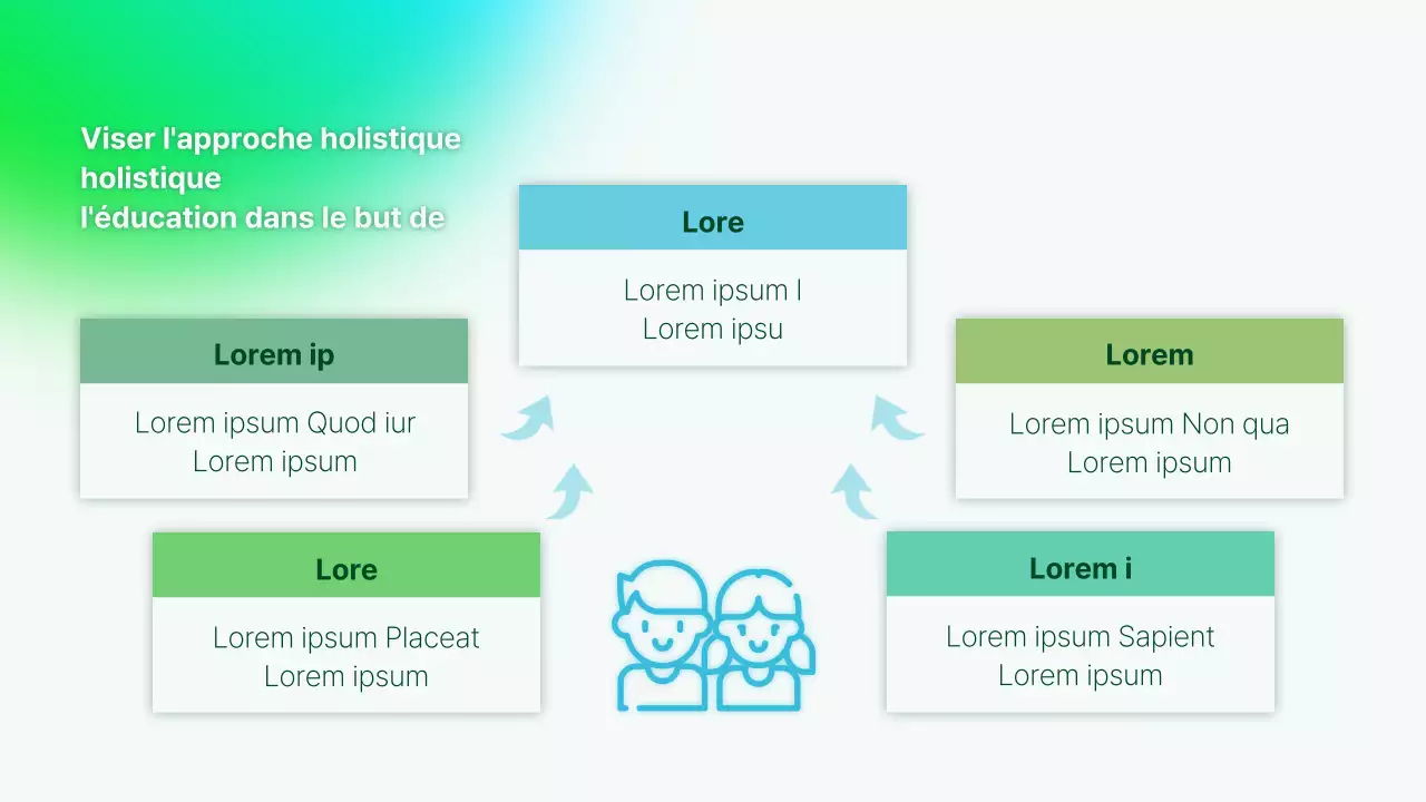Une présentation simple du portfolio de l'instructeur en vert et bleu clair