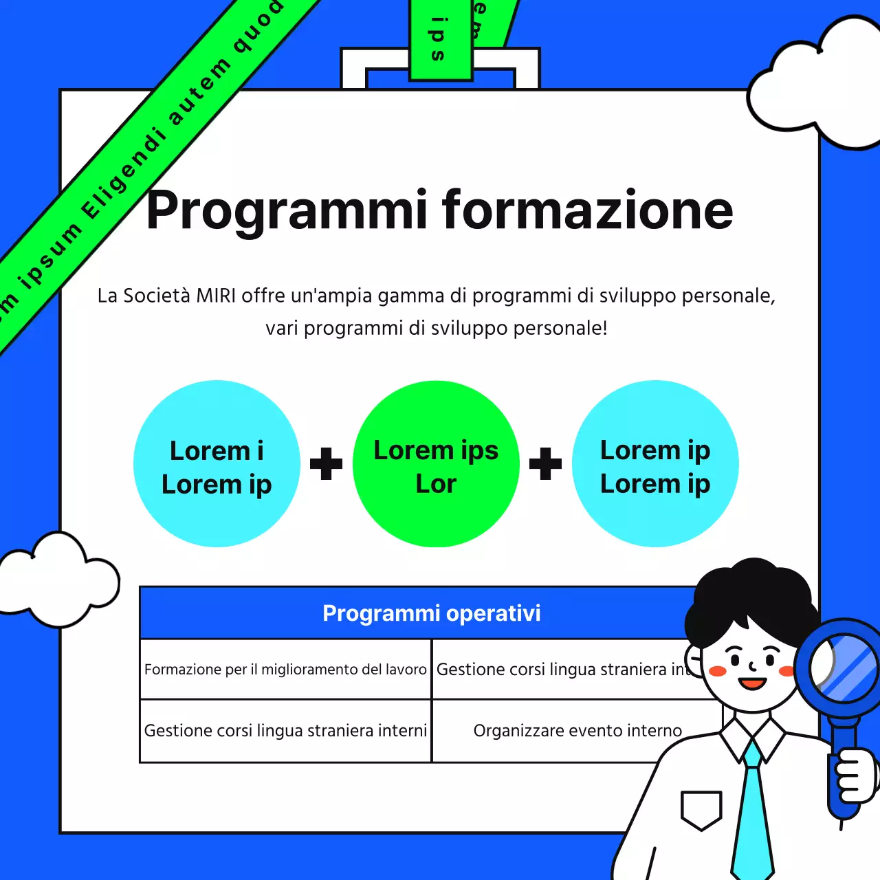 Tutorial del sistema di formazione al lavoro semplice di Blue