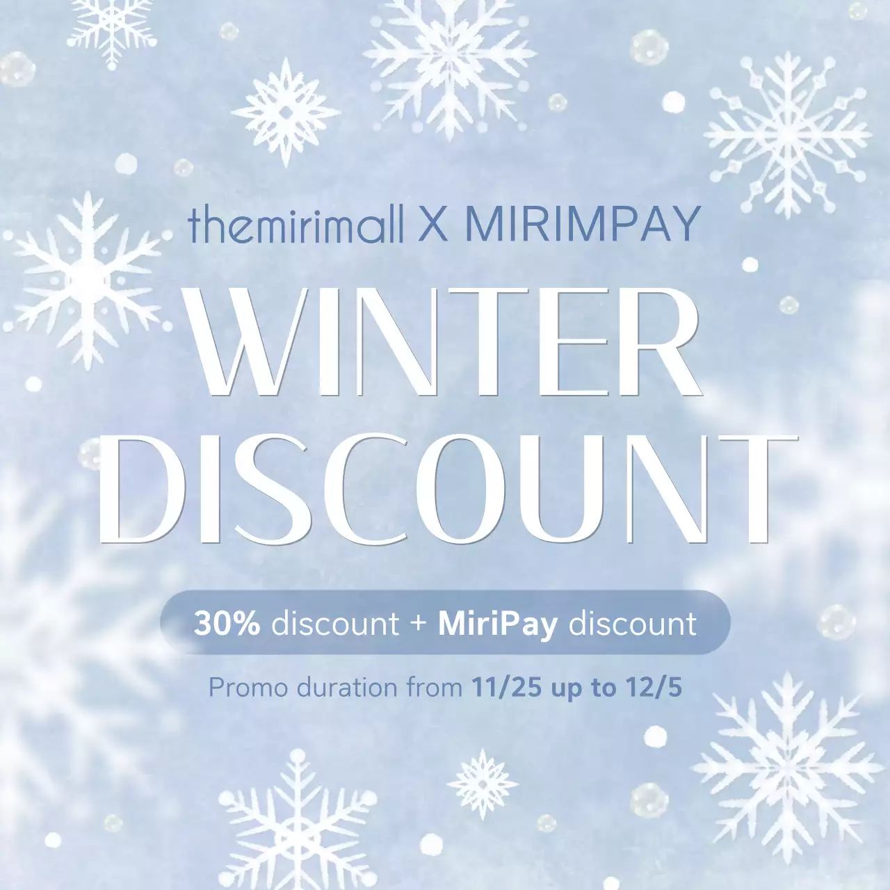 Blue Elegant Winter Promotion Social Media Post