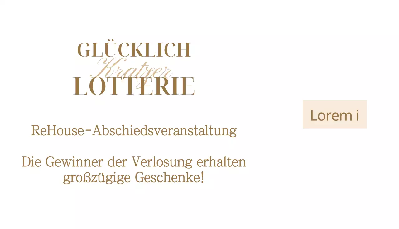 Ende des Jahres Party Veranstaltung Lotterie mit goldenen Akzenten auf einem schwarzen Hintergrund