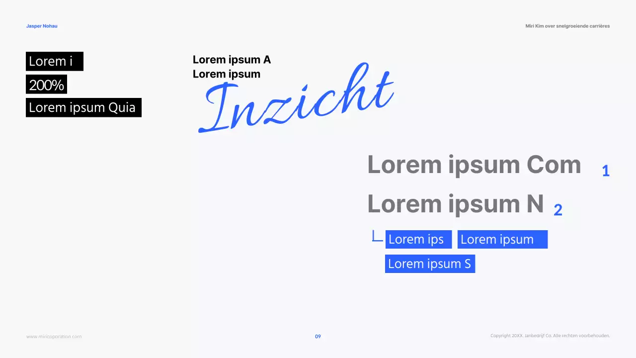 Cursusmateriaal Moderne HR Loopbanen in Blauw en Zwart