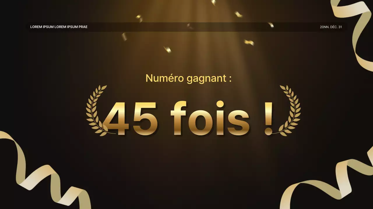 Une luxueuse présentation des performances en or et en brun et un rapport sur les événements de fin d'année