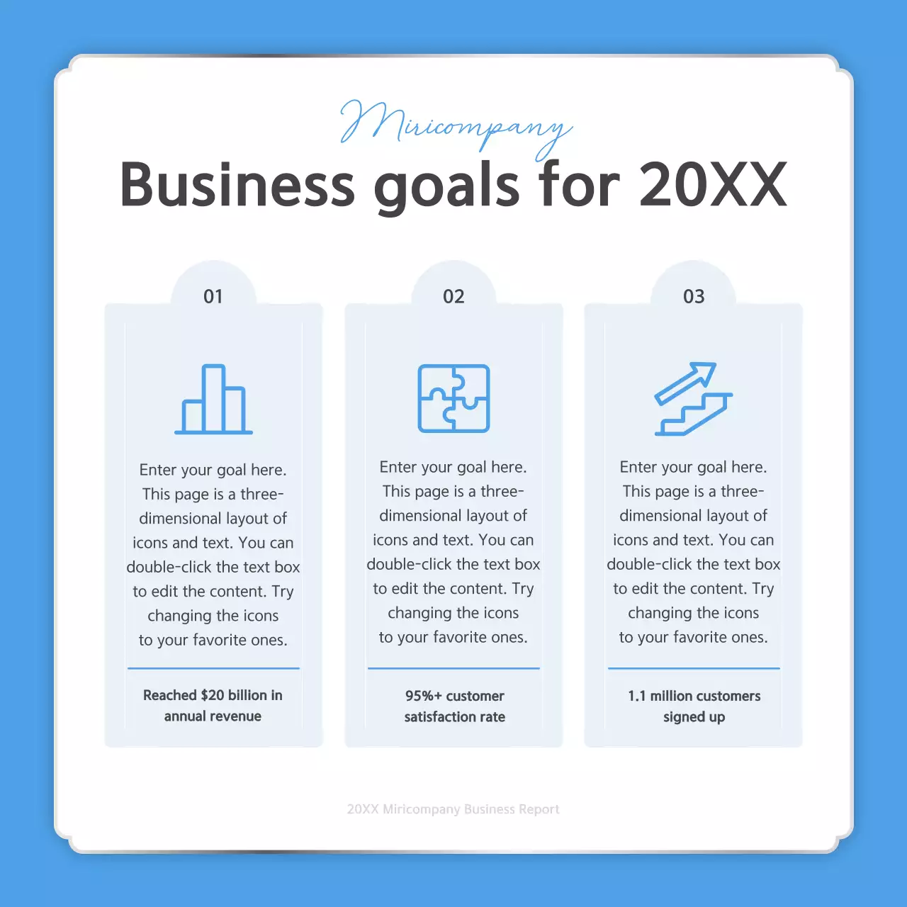 White Modern Business Report Instagram Carousel