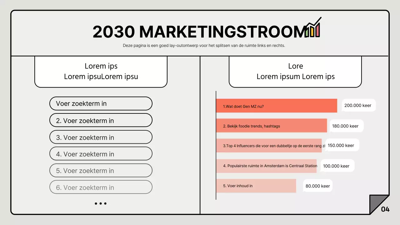 Een eenvoudig marketingrapport in grijs en wit