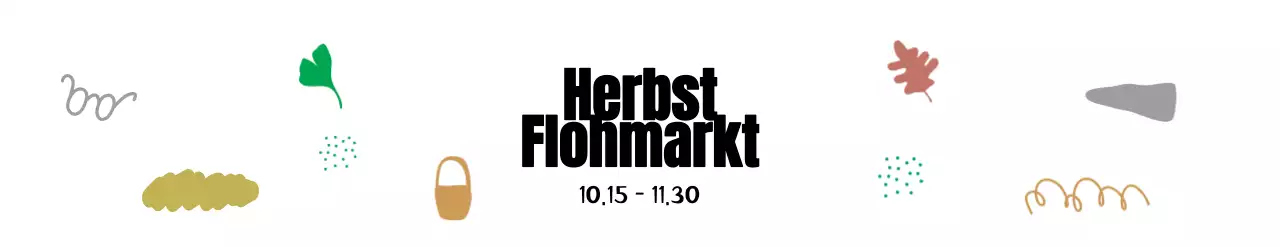 Ein saisonaler Flohmarkt mit alten Illustrationen