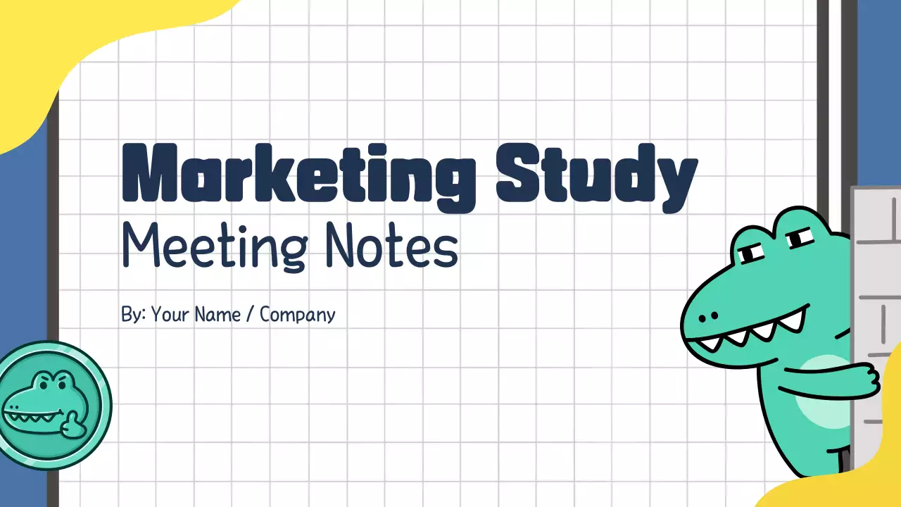 Blue and Yellow Trendy Marketing Study Notes Report