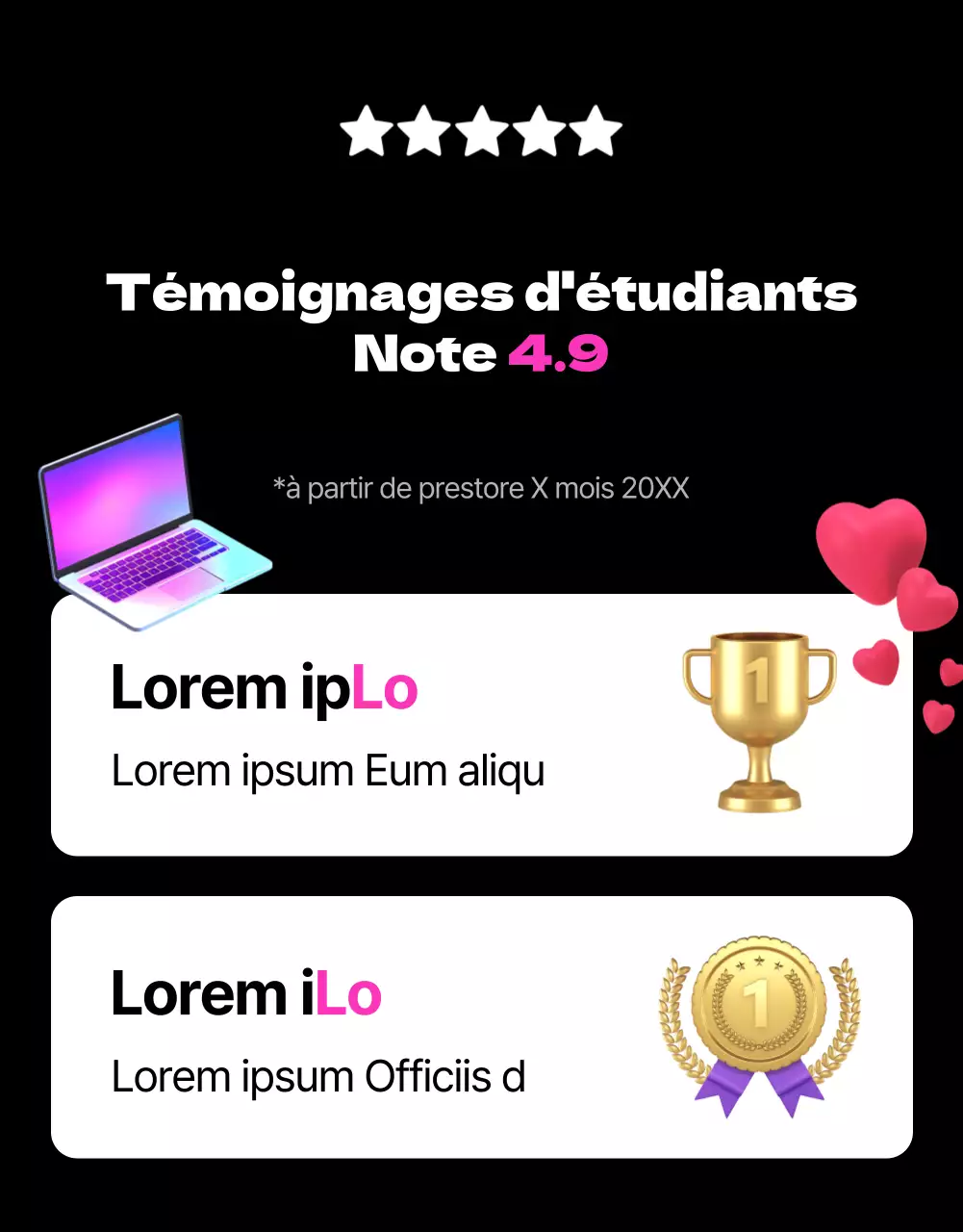 Promouvoir l'apprentissage de l'anglais en noir et rose