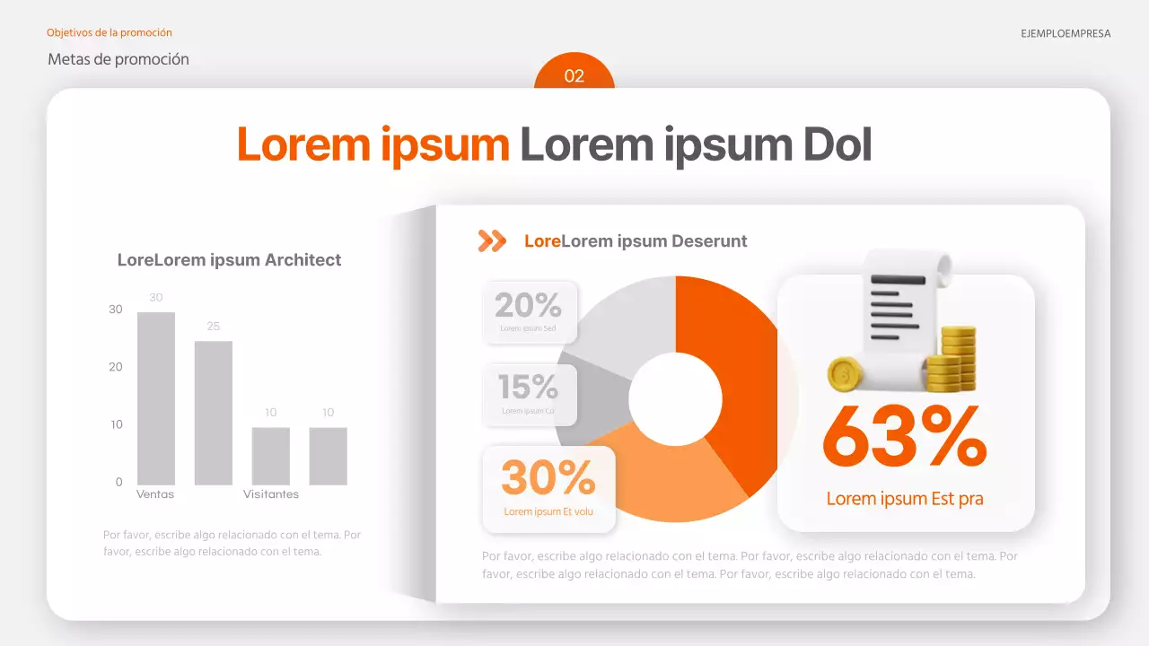 Un folleto promocional de moda en naranja y gris