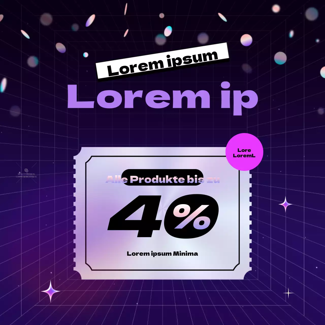 Werben Sie für Ihr Black Friday-Event im lila und neonfarbenen Cyberpunk-Stil