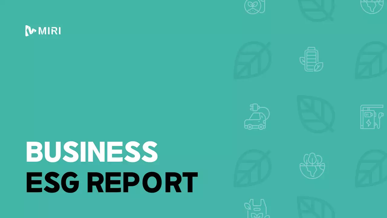 Basic feel with mint accent color ESG reports