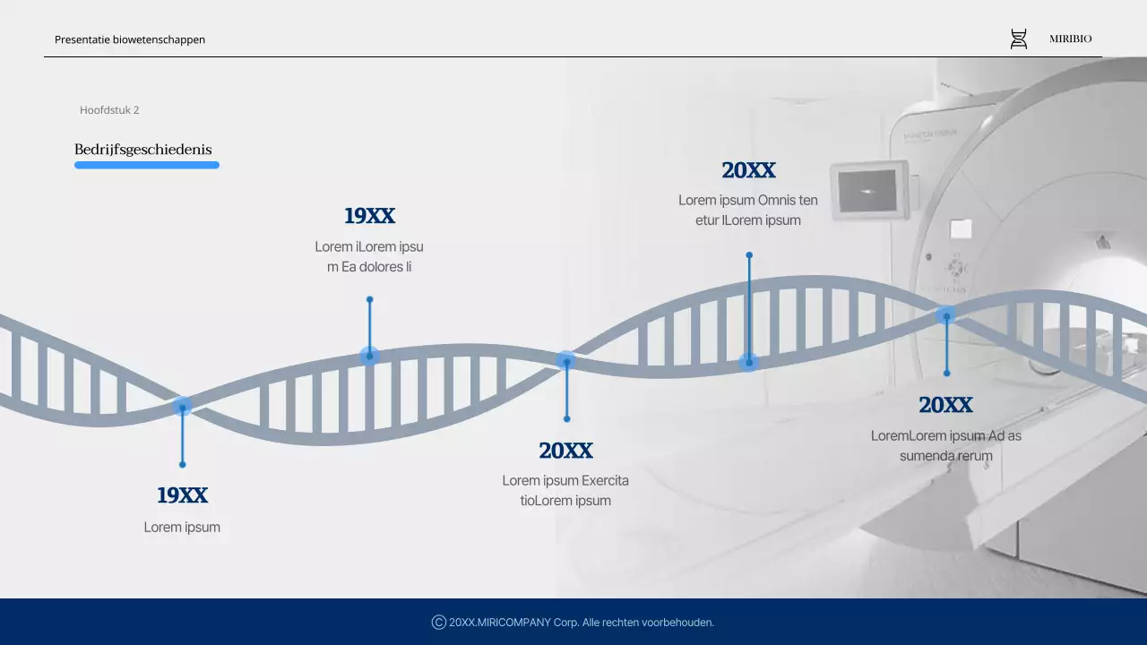 Modern gezondheidszorg- en farmaceutisch bedrijfsprofiel in marineblauw