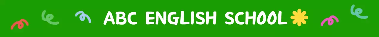 Konsep yang penuh warna dan imut untuk sekolah bahasa Inggris