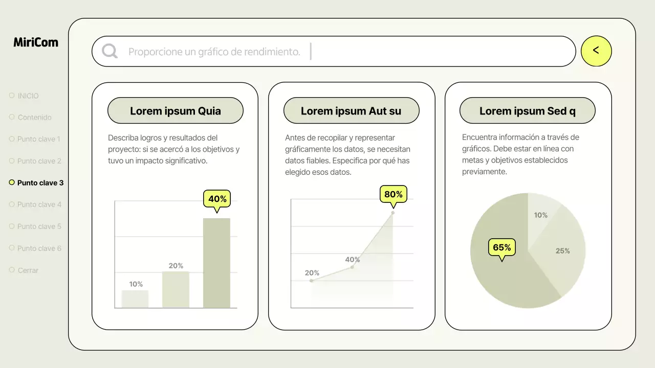 Un sencillo informe comercial en caqui y neón