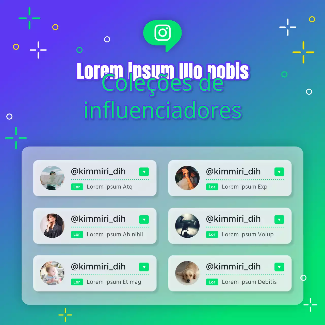 Um guia para uma conta verde e azul simples no Instagram