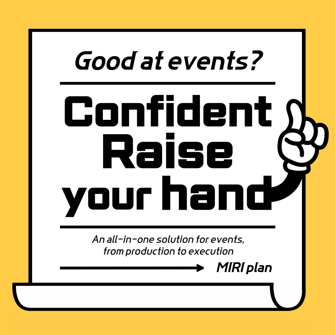 Promote a simple yellow and black event vendor