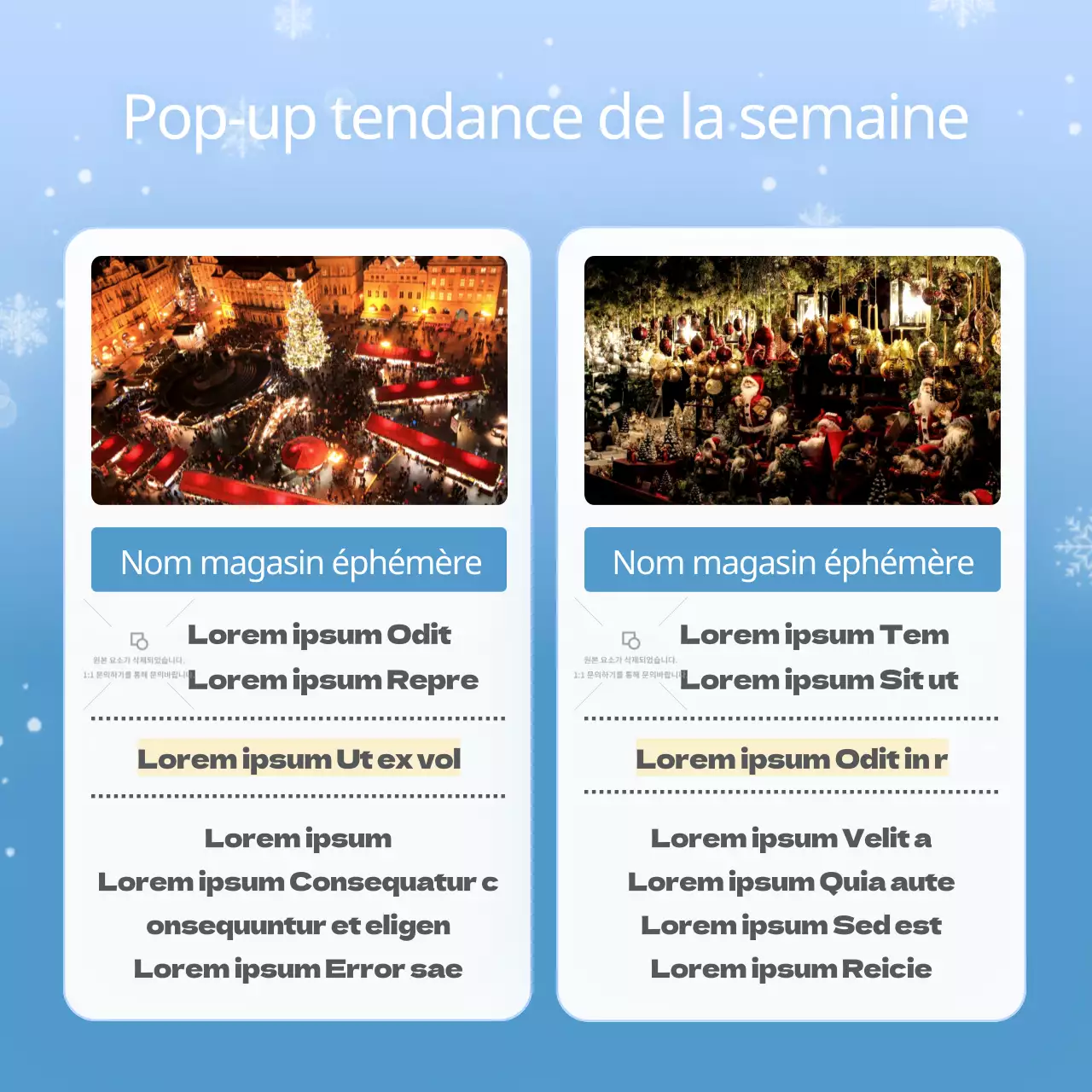 Une publicité virale hivernale naturelle en bleu clair